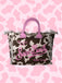 Borsa Mare Saint Barth Vanity Cow Skin Muccata Con Logo Rosa VANI001 00327L