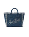 Borsa Saint Barth Colette Indigo Blu Con Logo In Strass COL0001 07486L