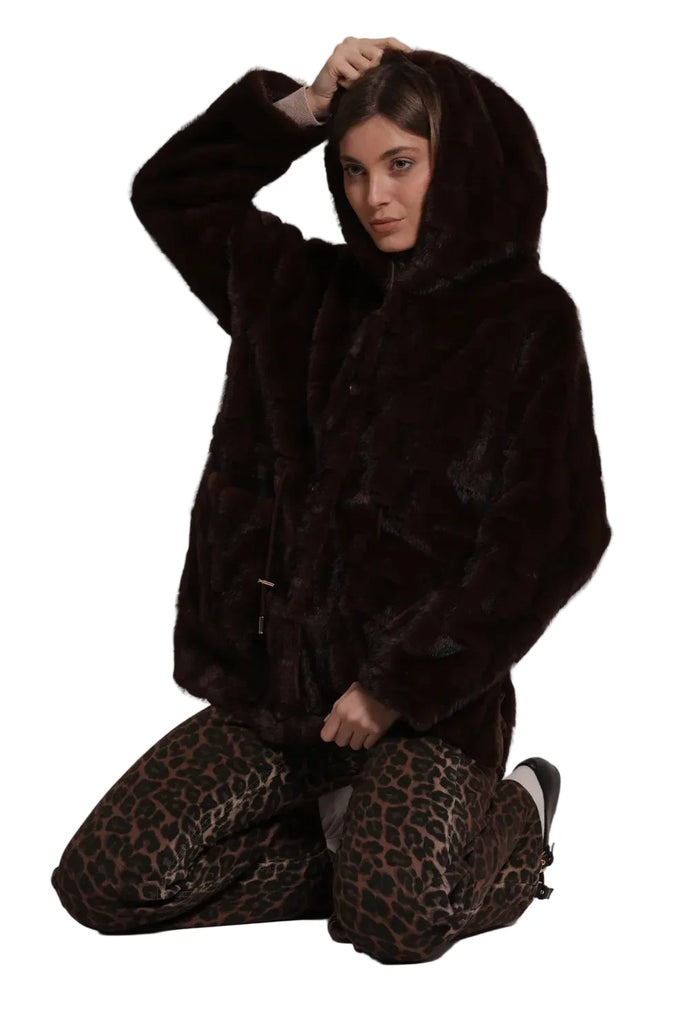 CAPPOTTO MIMI MUA' EFFETTO PELLICCIA CON COULISSE
