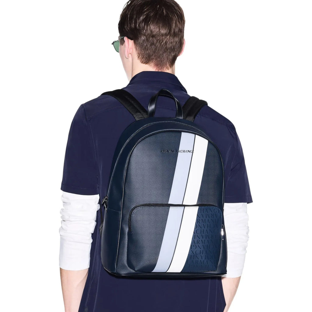 Zaino Armani Exchange Blu Banda E Logo XM000161 AF11935