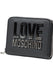 Portafoglio Love Moschino JC5732  zip around logo silver sfumato nero