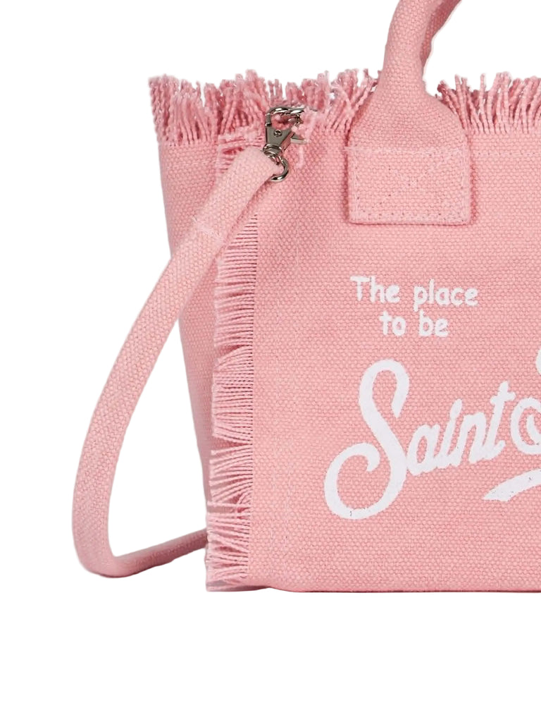 Borsa Saint Barth Vanity Mini In Canvas Rosa VAMI001 00135L