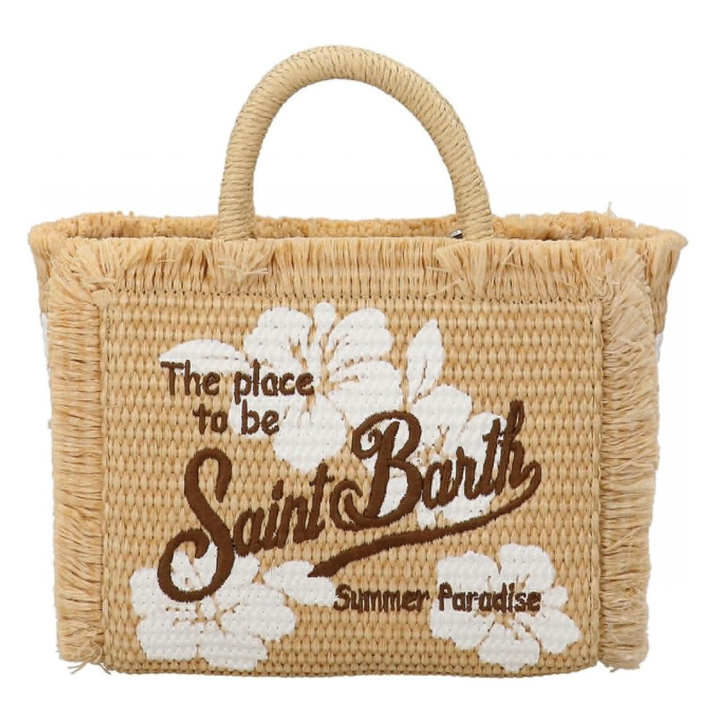 Borsa Vanity Mini Straw Hibiscus 1110 EMB VAMI009 03047L