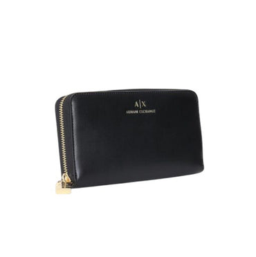 Portafoglio Armani Exchange XW000359 Zip Around Nero con lucchetto