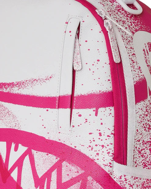 Zaino Sprayground bianco pink vandal backpack 910B7431