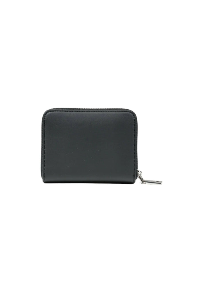 Portafoglio Love Moschino JC5732  zip around logo silver sfumato nero