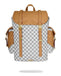 ZAINO SPRAYGROUND 9397 EMBOSSED CREAM CHECK MONTE CARLO