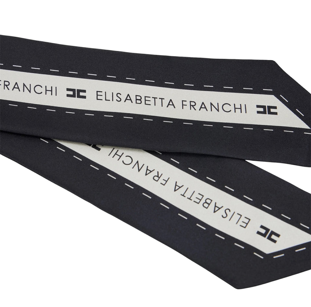 Foulard Elisabetta Franchi FO25F61E2 in twill di seta con stampa logo