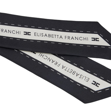 Foulard Elisabetta Franchi FO25F61E2 in twill di seta con stampa logo