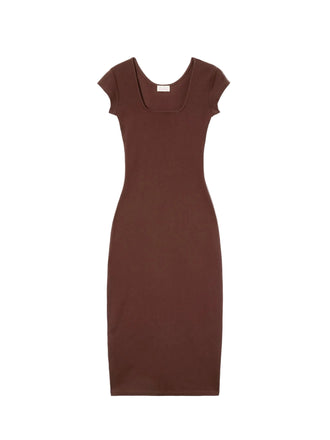 Abito Saint Barth Olimpia Lungo In Cotone Elasticizzato A Costine