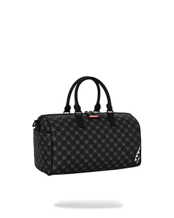 BORSA SPRAYGROUND 9313 BAULETTO SHARKS IN PARIS WTF BUBBLY BLACK CHECK MINI DUFFLE