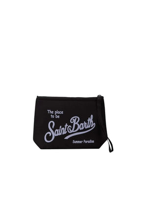 Pochette Saint Barth Aline Logo In Rilievo