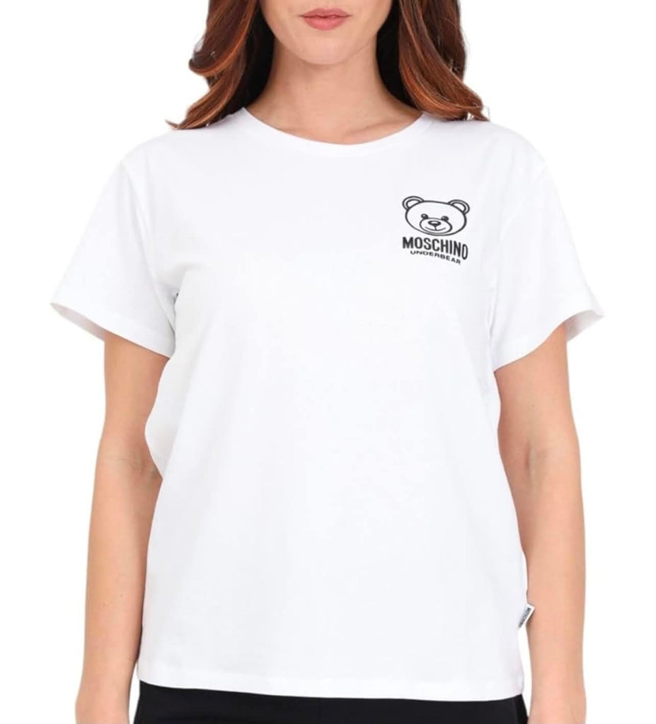 T-Shirt Moschino Con Orsetto Teddy Bianca V6T0703