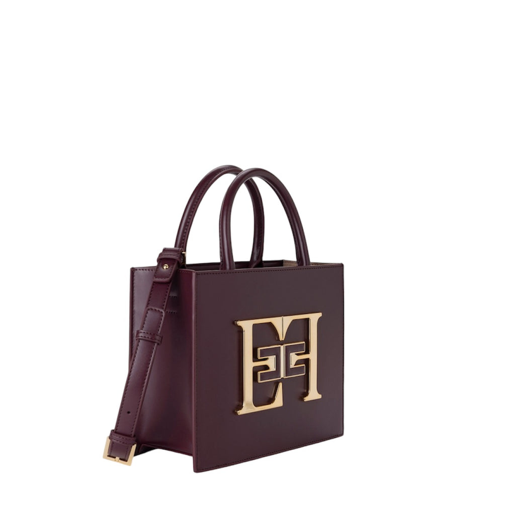 Borsa Elisabetta Franchi BS06A46E2 a mano piccola con logo Rouge Noir