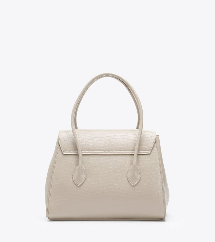 BORSA AXEL 1010-3464 IN COCCODRILLO CON DOPPIO MANICO E PATTA