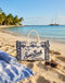 Borsa Saint Barth 02534 Colette Volant Sangallo Flowers Bianca e Blu
