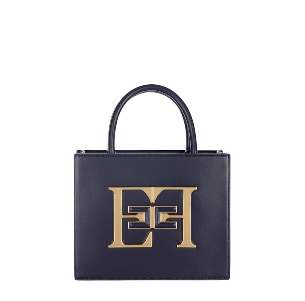 Borsa Elisabetta Franchi BS06A46E2 a mano piccola con logo Blu
