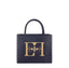 Borsa Elisabetta Franchi BS06A46E2 a mano piccola con logo Blu