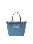 Borsa Saint Barth Shopper City Bag Fringe In Tessuto Denim CBF0001 01759L