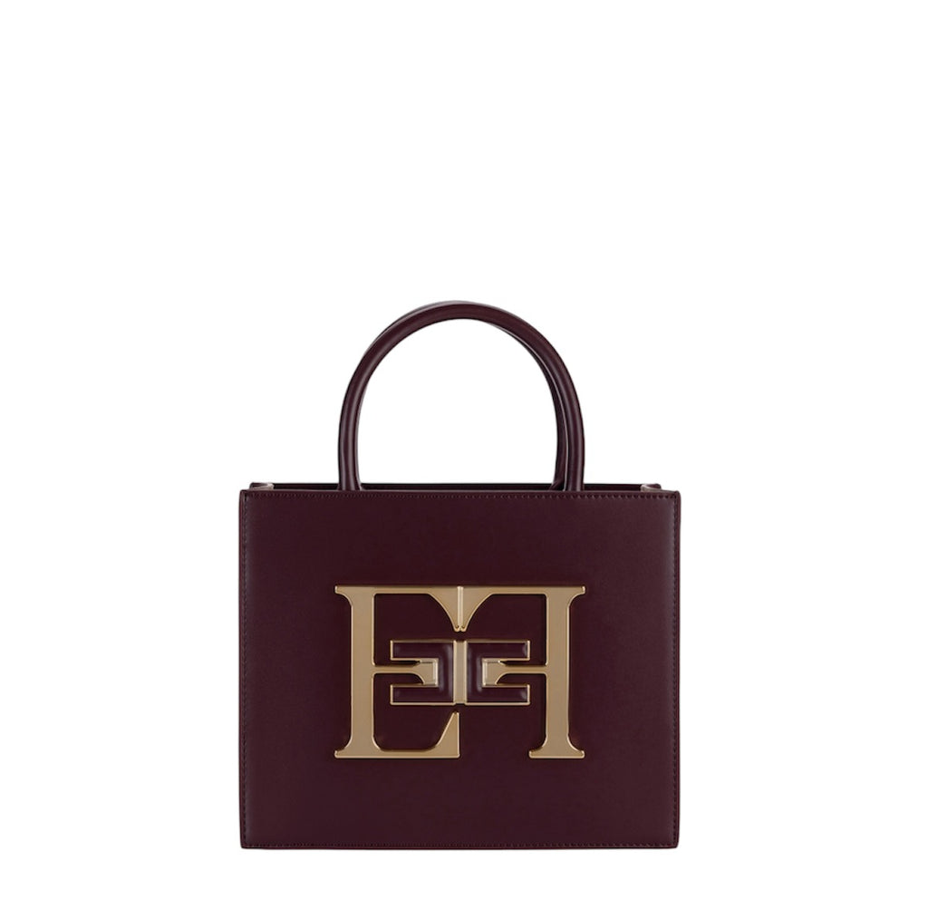 Borsa Elisabetta Franchi BS06A46E2 a mano piccola con logo Rouge Noir
