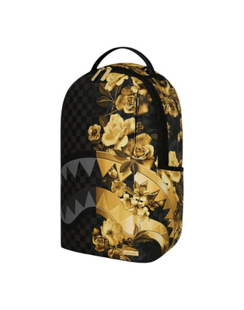 ZAINO SPRAYGROUND 8683 GOLD FLORAL REMIX DLXSV BACKPACK
