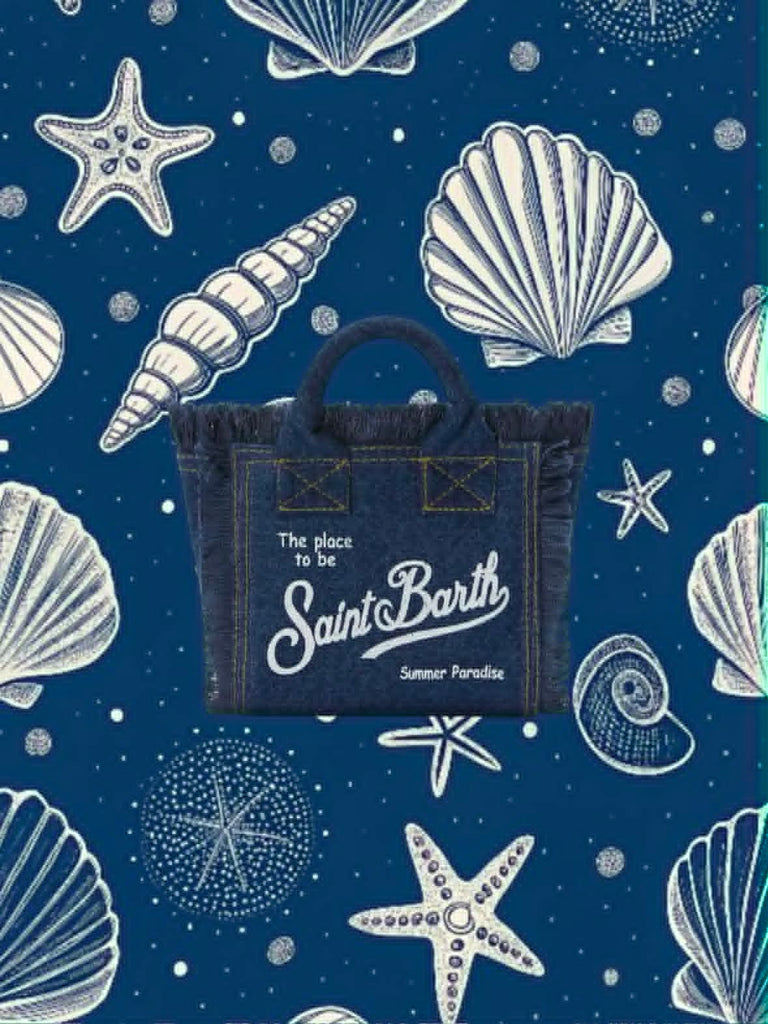 Borsa Saint Barth Vanity Mini Denim Dark VAMI001 00431L