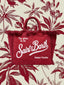 Borsa Mare Saint Barth Vanity Bordeaux Con Logo Bianco VANI001 00171L
