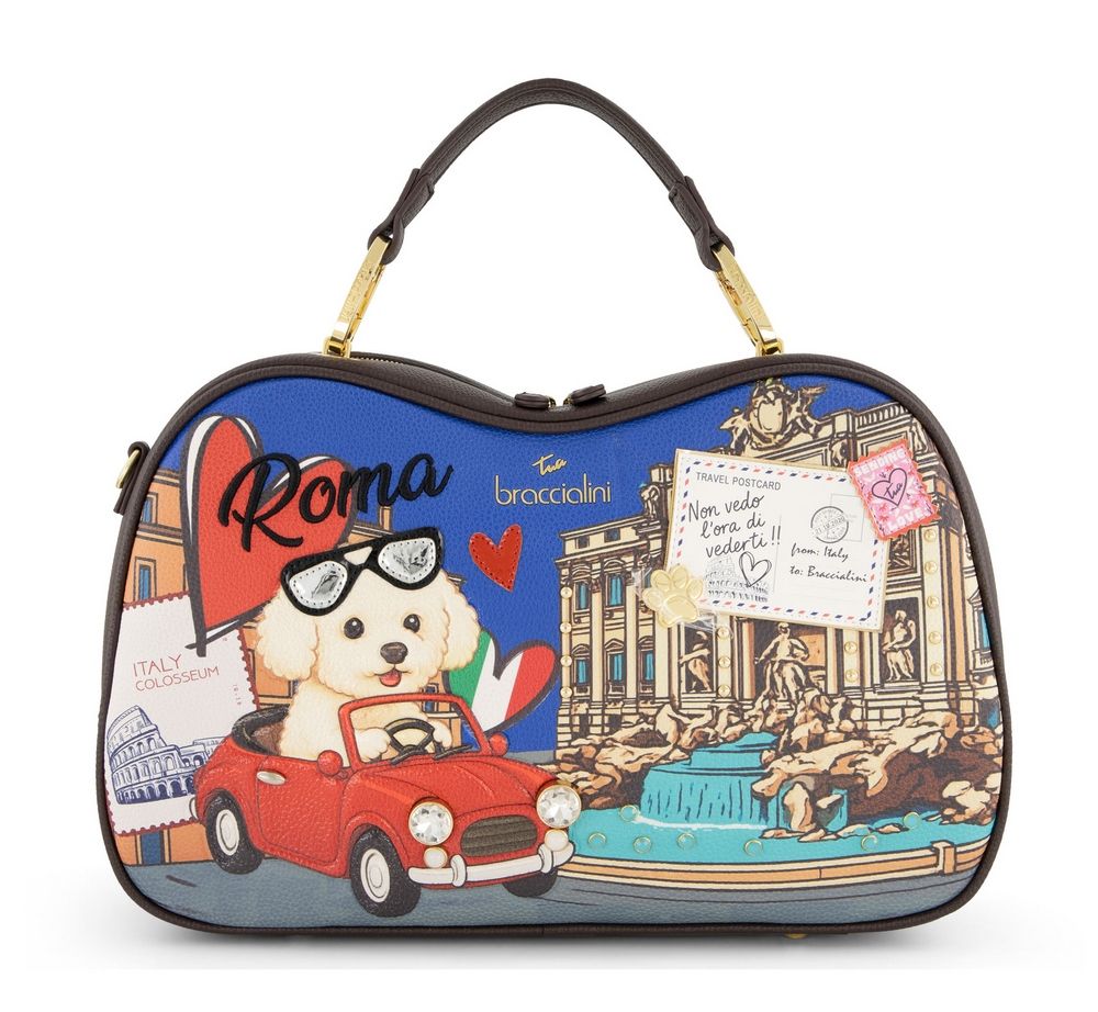 Borsa Braccialini Cartoline Roma B19163 Bauletto