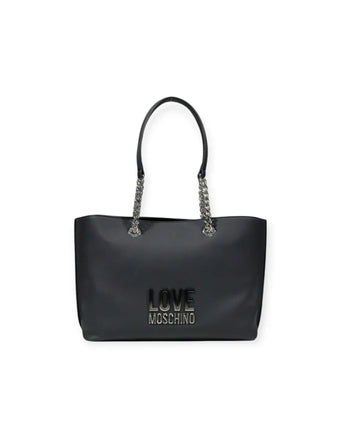Borsa Love Moschino JC4257 Shopper PU GRS nera Logo smaltato