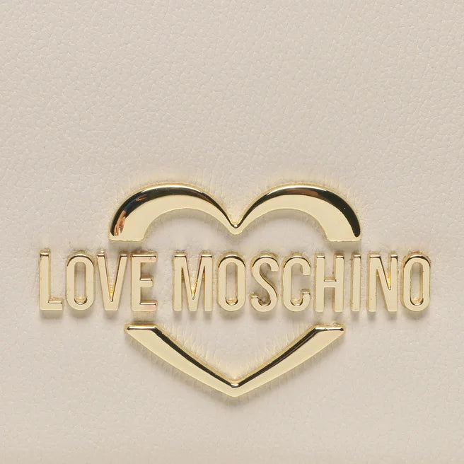 Borsa Love Moschino JC4081 Mini Bag Avorio a mano logo cuore con charm