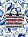 Borsa Mare Saint Barth Vanity A Righe Beige E Blu VANI001 08251L