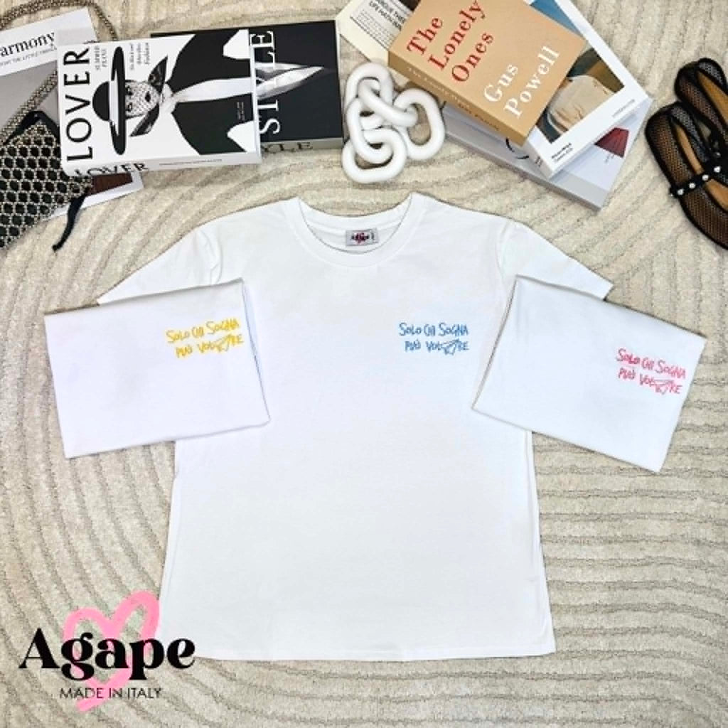 T-Shirt Agape "Solo Chi Sogna Può Volare" "Dolce Far Niente"