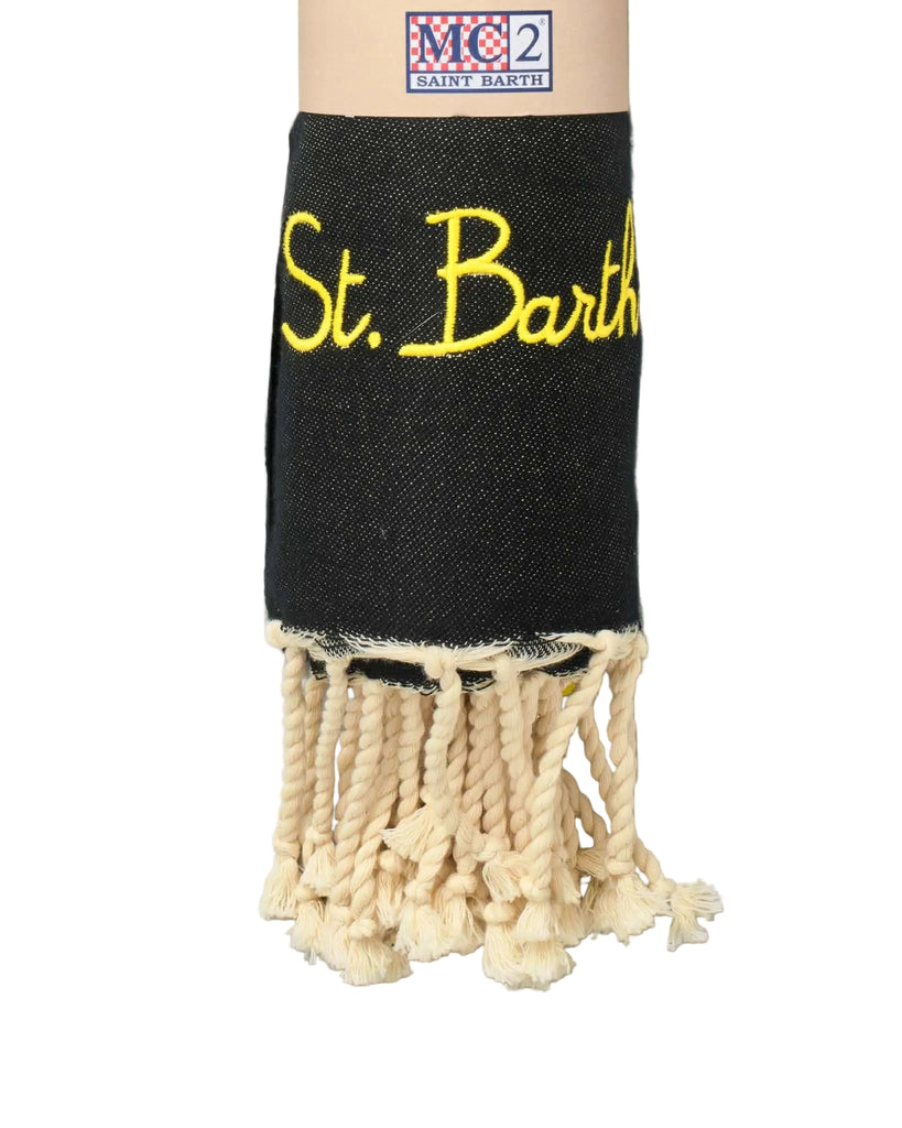 Teli Mare Saint Barth Foutas Bandana Nera FOUT009 02044H
