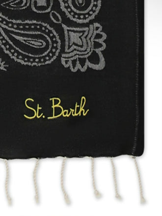 Teli Mare Saint Barth Foutas Bandana Nera FOUT009 02044H