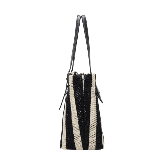 Borsa Shopper Mimì Muà A Spalle In Rete A Righe Blu Y201389