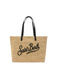 Borsa Saint Barth City In Raffia Con Logo Ricamato A contrasto RAFC001 00421L