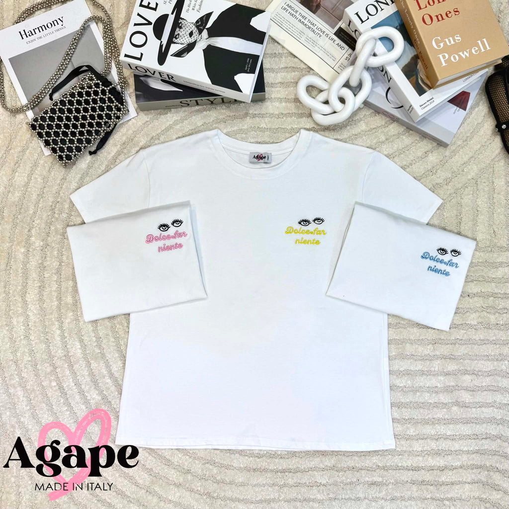 T-Shirt Agape "Solo Chi Sogna Può Volare" "Dolce Far Niente"