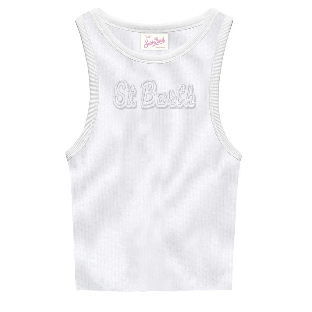 Canotta Saint Barth Con Logo Ricamato 08656L