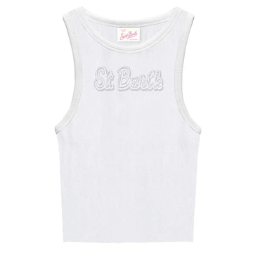 Canotta Saint Barth Con Logo Ricamato 08656L