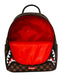 ZAINO SPRAYGROUND 9305 SHARKS IN PARIS WTF BUBBLE BROWN CHECK SAVAGE BACKPACK MEDIUM