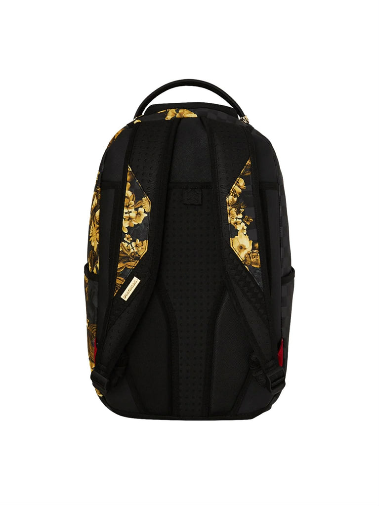 ZAINO SPRAYGROUND 8683 GOLD FLORAL REMIX DLXSV BACKPACK