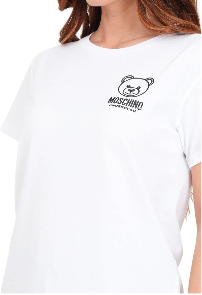 T-Shirt Moschino Con Orsetto Teddy Bianca V6T0703