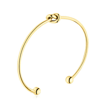 Bracciale rigido nodo Cheriè in acciaio dorato