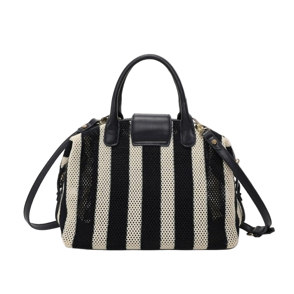 Borsa Bauletto Mimì Muà In Rete a Righe Con Tracolla Y201390