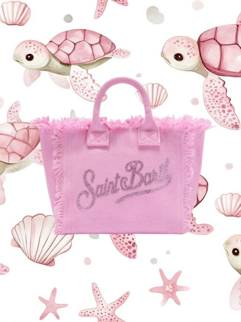 Borsa Saint Barth Vanity Mini Rosa Con Strass VAMI001 00403L
