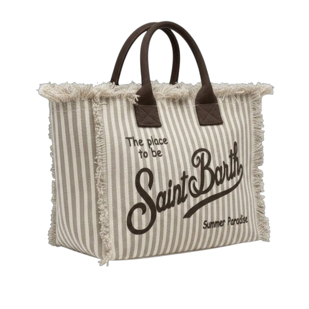 Borsa Saint Barth Colette Stipes Beige COL0001 03450L