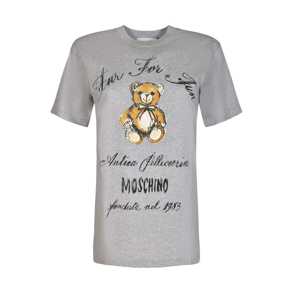 T-Shirt Over Grafica Orsetto Con Fiocco Italiano DV0443