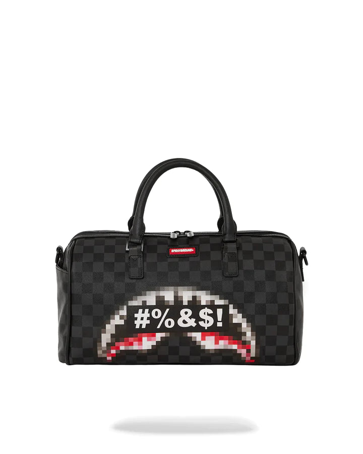 BORSA SPRAYGROUND BAULETTO CENSORED MINI DUFFLE NERO