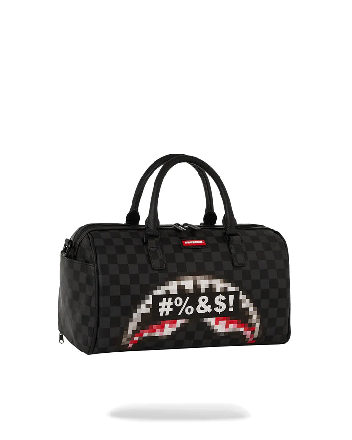 BORSA SPRAYGROUND BAULETTO CENSORED MINI DUFFLE NERO