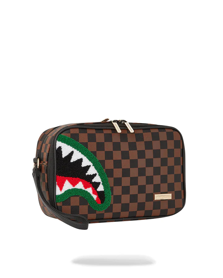 POCHETTE E BEAUTY SPRAYGROUND CHENILLE SIP TOILETRY - BRICK MARRONE